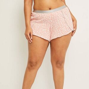 NWT 8/10 Faux Wrap Sleep Short Pink Leopard Print